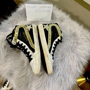 Golden Goose Black and White Slides 35